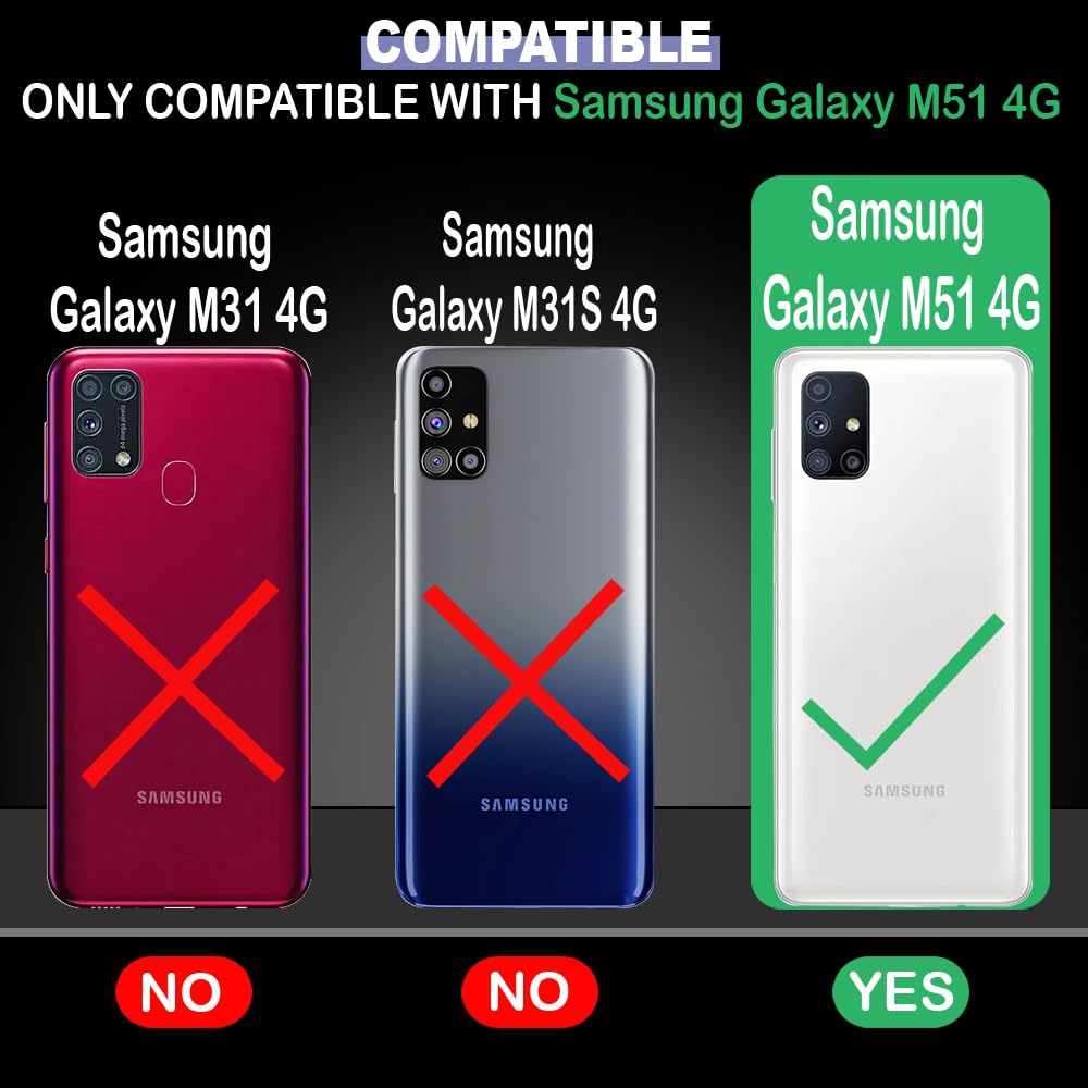 Color Stripes Designer 2D Printed Back Case Cover for Samsung Galaxy M51 4G