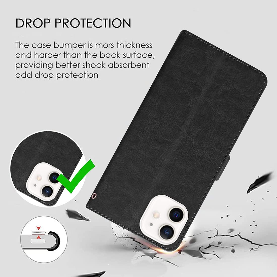 Premium Wallet Flip Cover for Apple iPhone 12 / 12 Pro