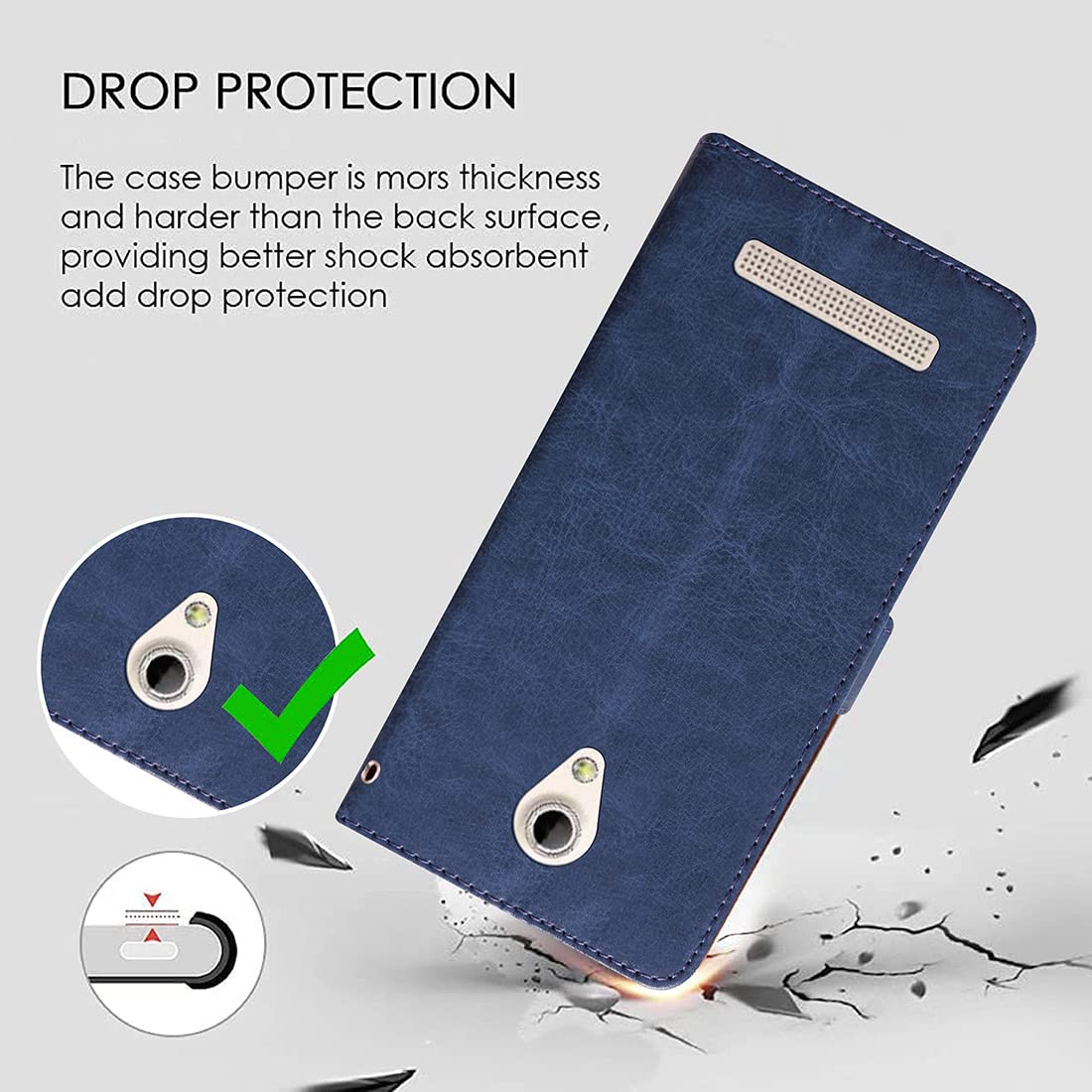 Premium Wallet Flip Cover for Micromax Bharat 2 Q402 4G