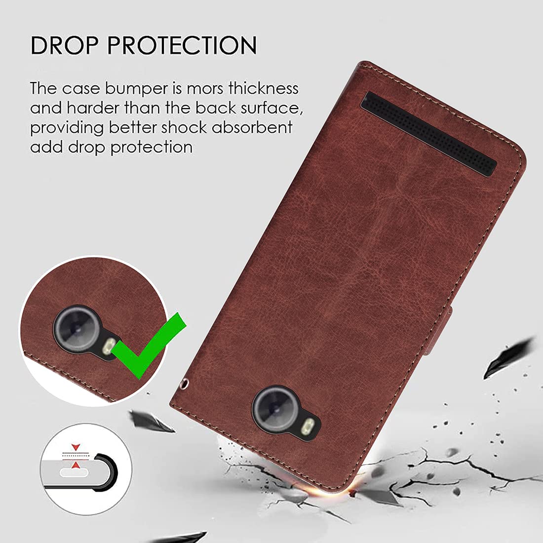 Premium Wallet Flip Cover for Honor Bee 2 4G