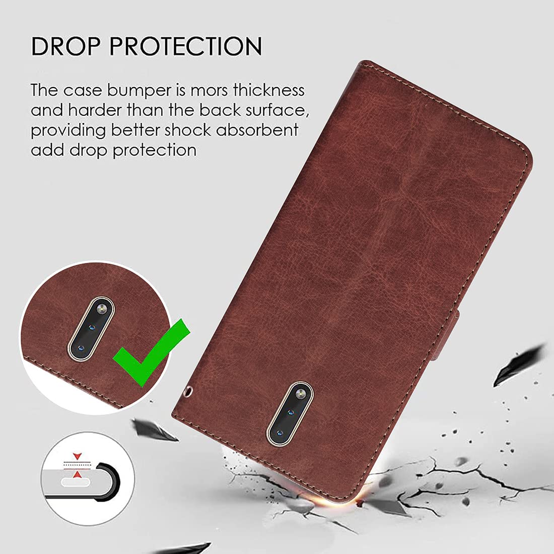 Premium Wallet Flip Cover for Nokia 2.3 4G