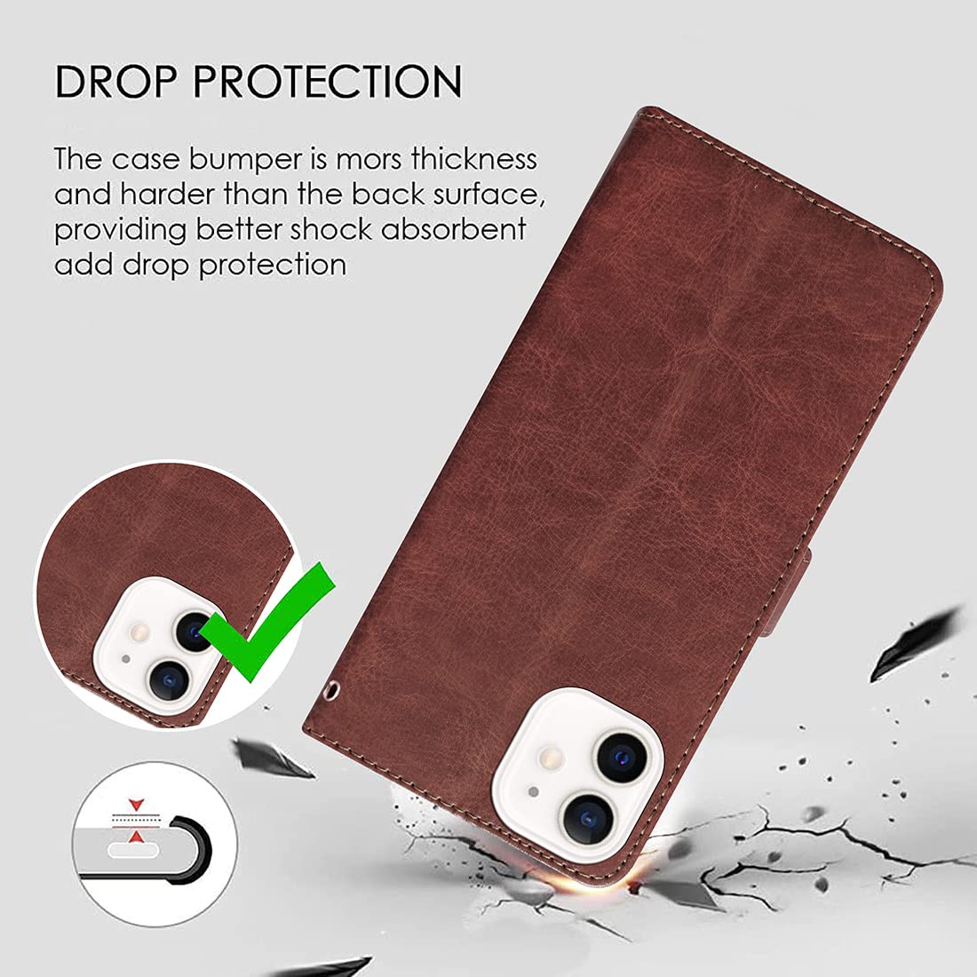 Premium Wallet Flip Cover for Apple iPhone 12 / 12 Pro