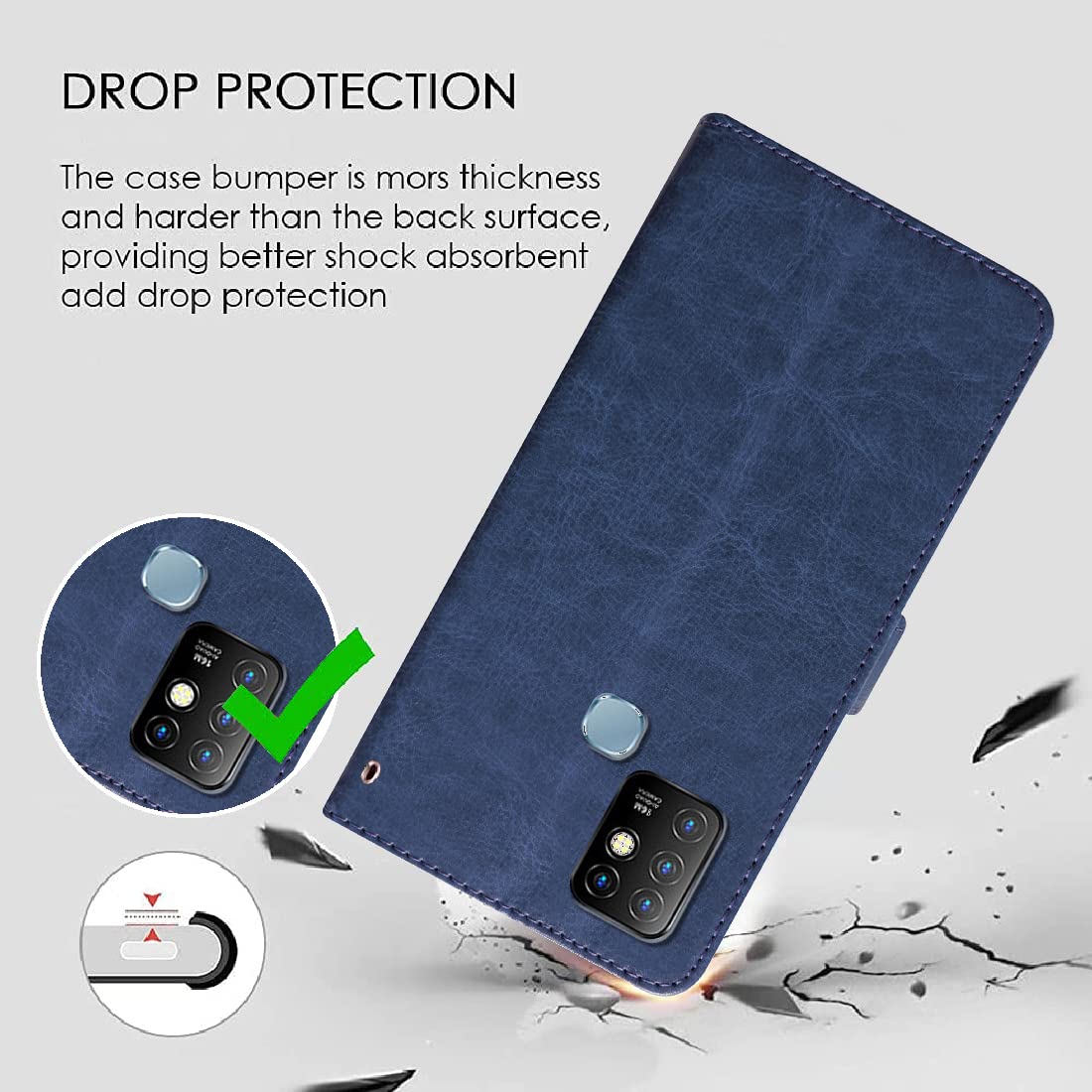 Premium Wallet Flip Cover for Infinix Hot 10 4G