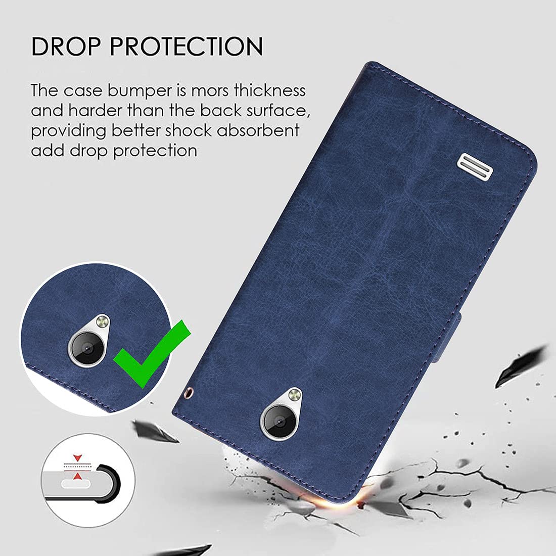 Premium Wallet Flip Cover for Vivo Y21L 4G