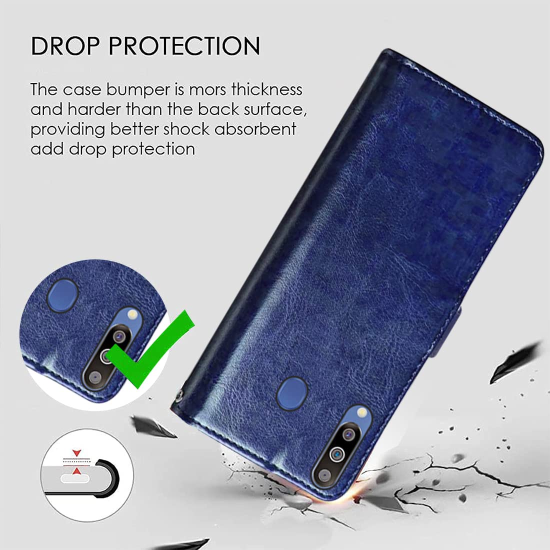 Premium Wallet Flip Cover for Samsung Galaxy M30