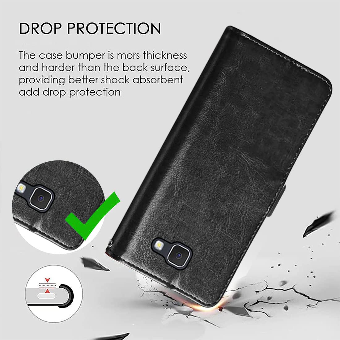 Premium Wallet Flip Cover for Samsung Galaxy J7 Prime / On7 (2016)