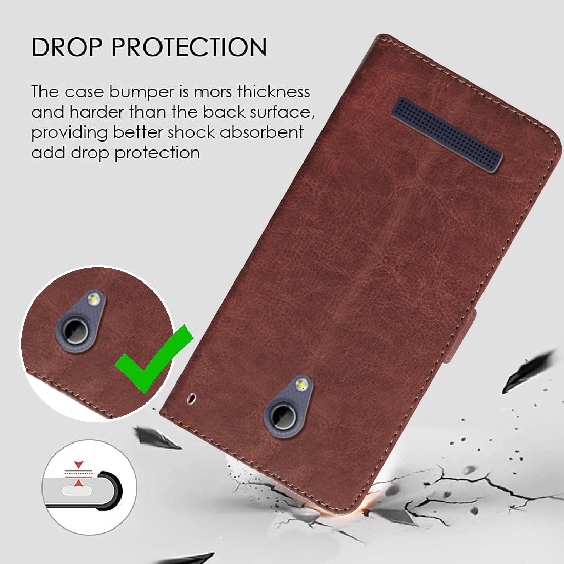 Premium Wallet Flip Cover for Micromax Bharat 2 4G