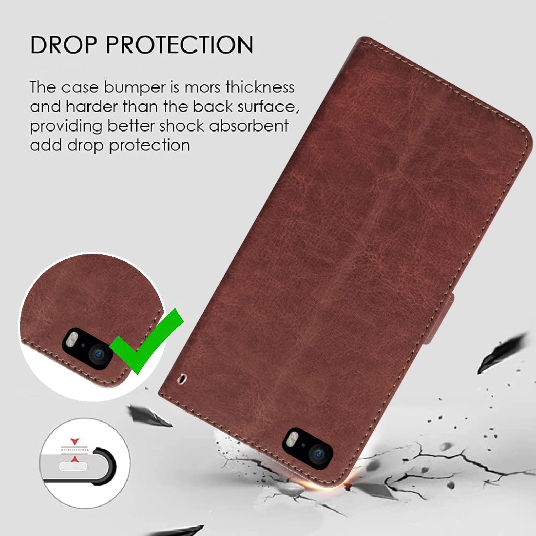 Premium Wallet Flip Cover for Apple iPhone 5 / 5S