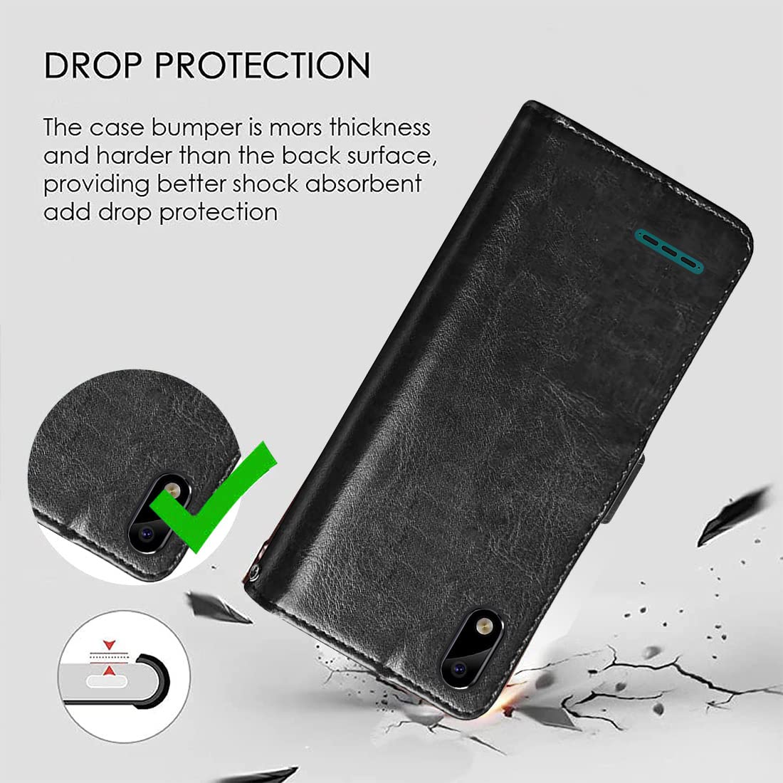 Premium Wallet Flip Cover for Lava Z51 4G