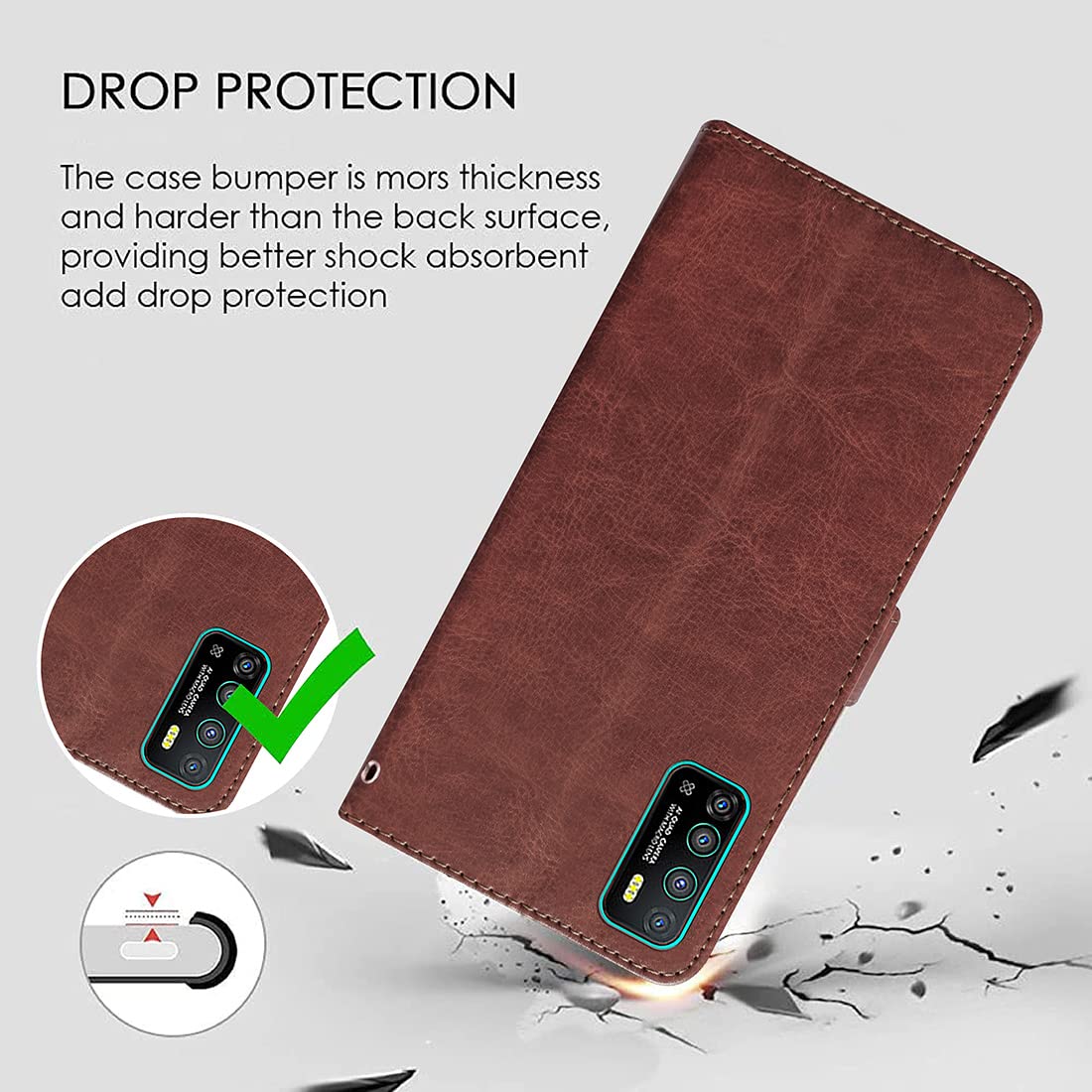 Premium Wallet Flip Cover for Infinix Hot 9 Pro 4G