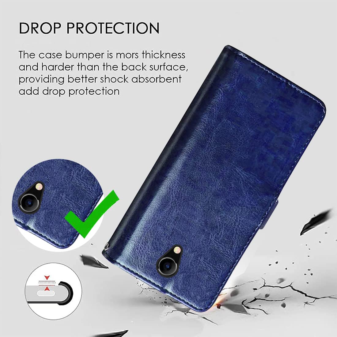 Premium Wallet Flip Cover for Micromax Bharat 3 Q437 4G