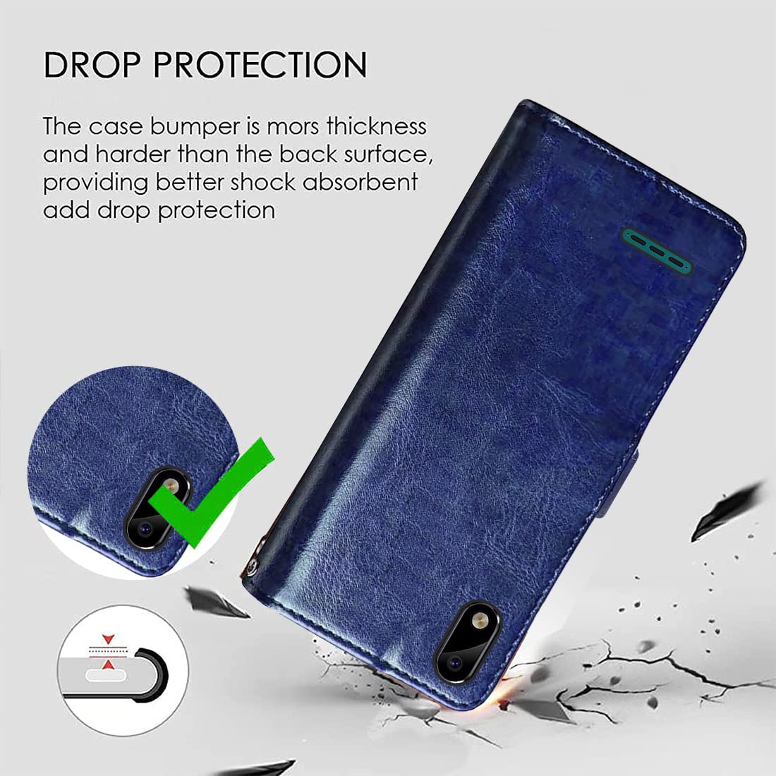 Premium Wallet Flip Cover for Lava Z51 4G