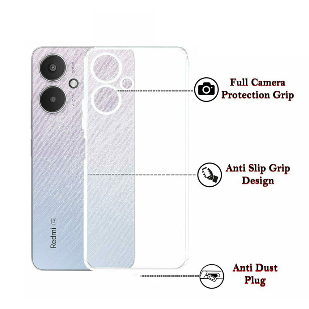 Anti Dust Plug Back Case Cover for Mi Redmi 13C 5G / Poco M6 5G