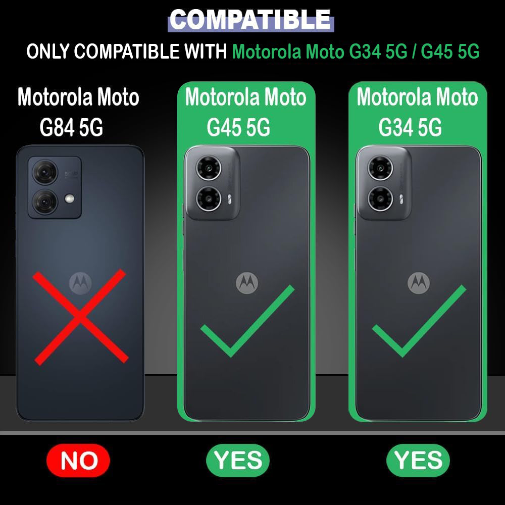 Anti Dust Plug Back Case Cover for Motorola Moto G34 5G / G45 5G