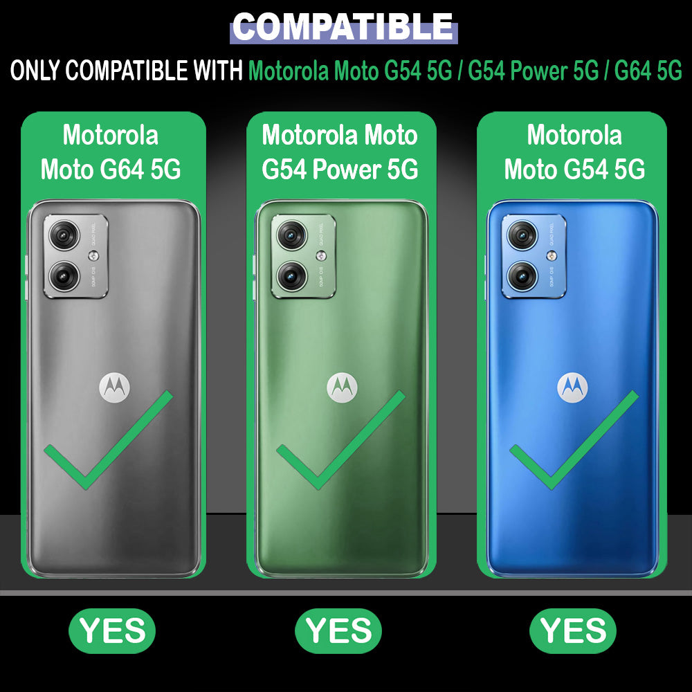Anti Dust Plug Back Case Cover for Motorola Moto G54 5G / G54 Power 5G / G64 5G