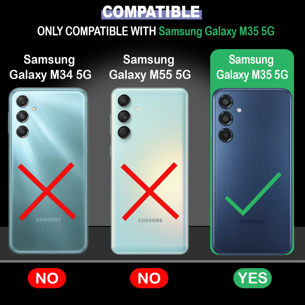 Anti Dust Plug Back Case Cover for Samsung Galaxy M35 5G