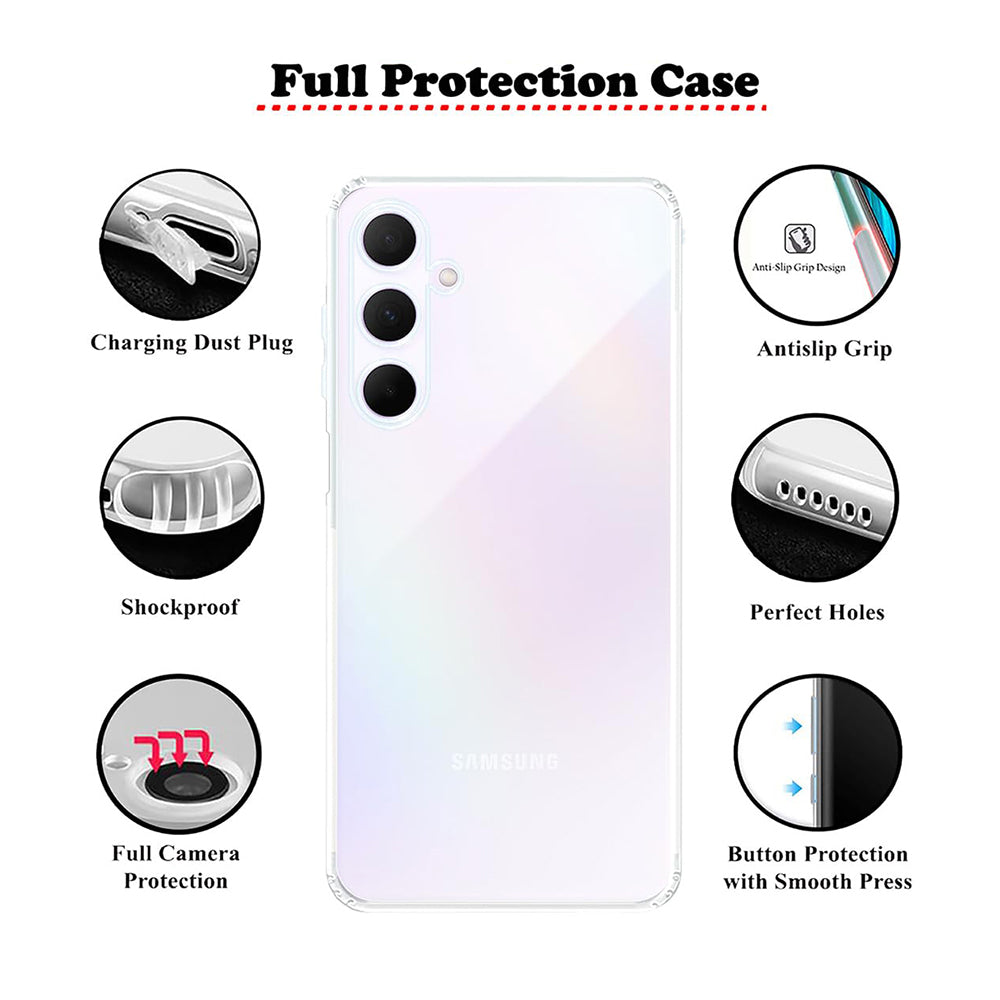 Anti Dust Plug Back Case Cover for Samsung Galaxy M35 5G