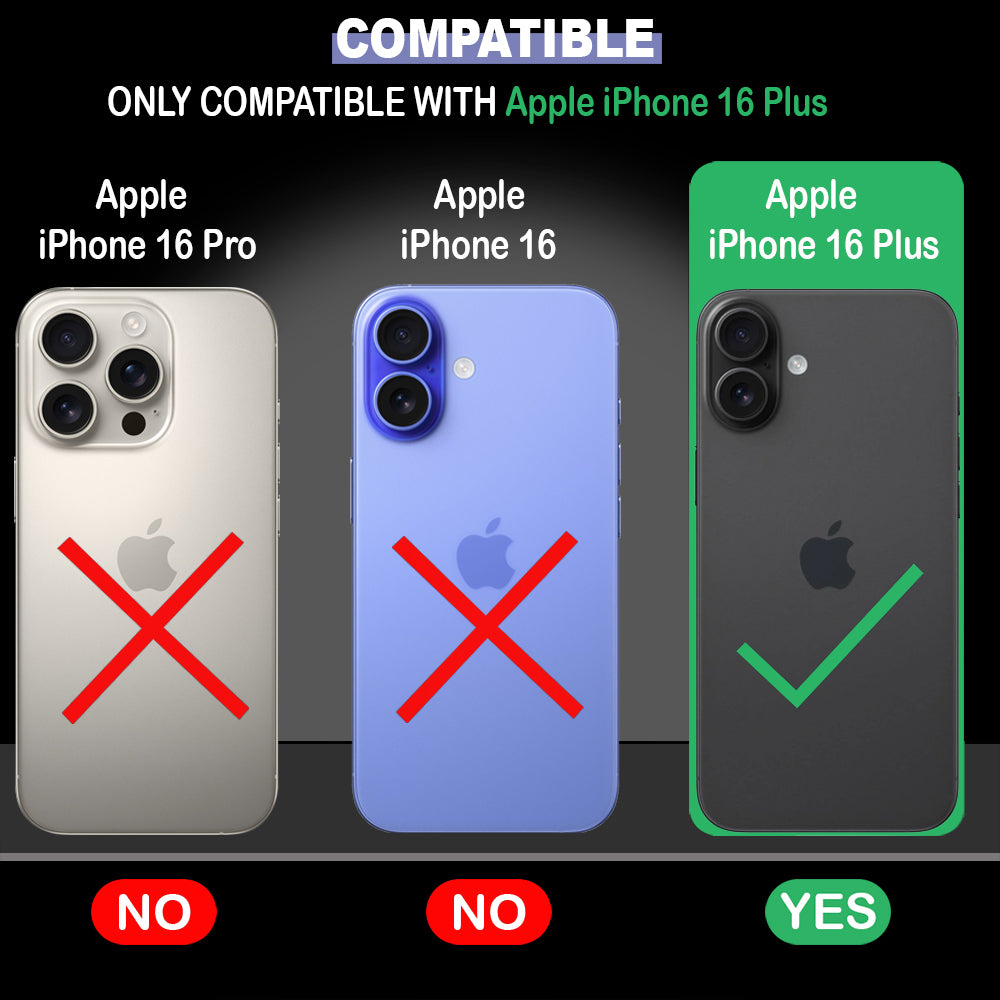 Anti Dust Plug Back Case Cover for Apple iPhone 16 Plus