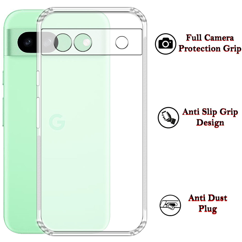 Anti Dust Plug Back Case Cover for Google Pixel 8a 5G