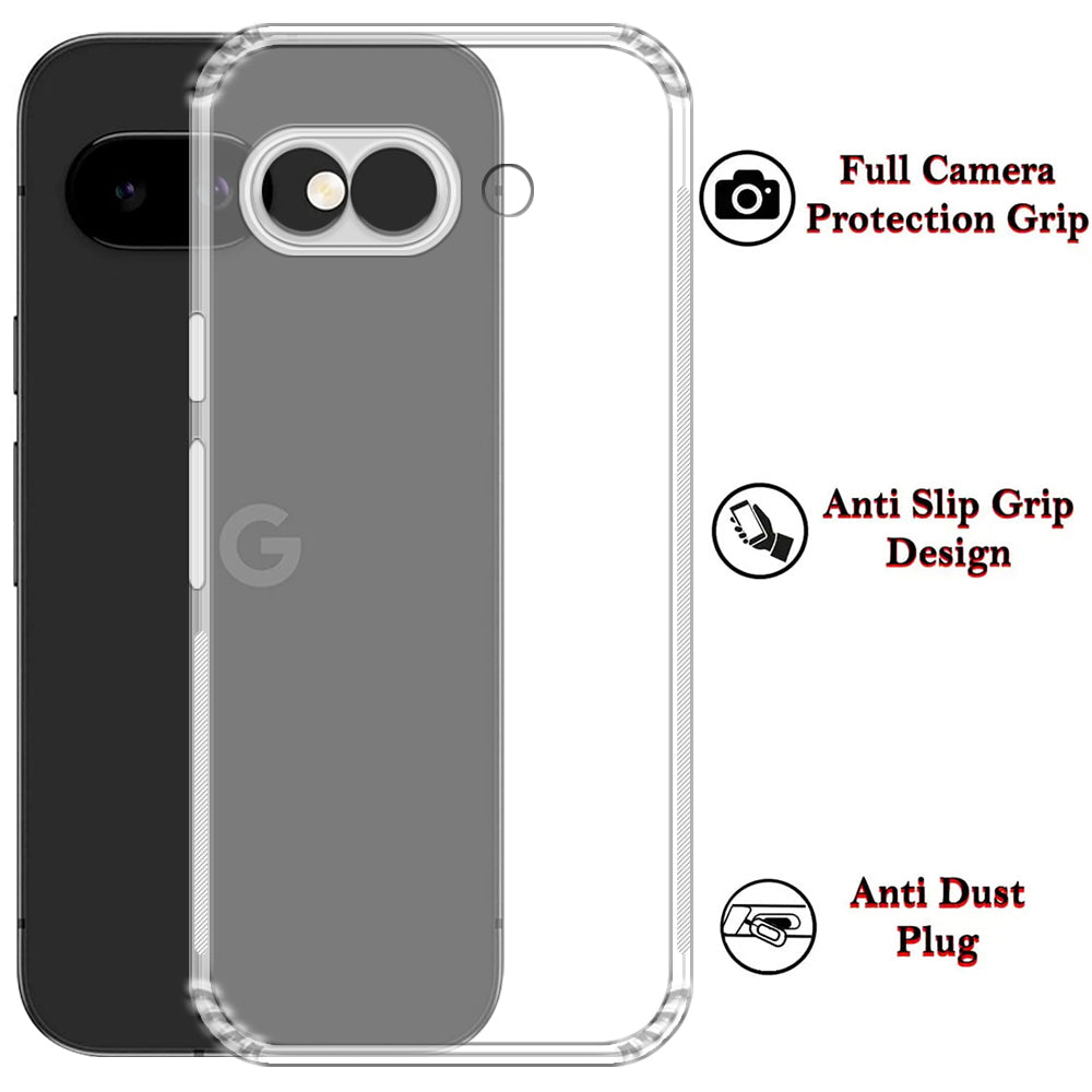 Anti Dust Plug Back Case Cover for Google Pixel 9a 5G