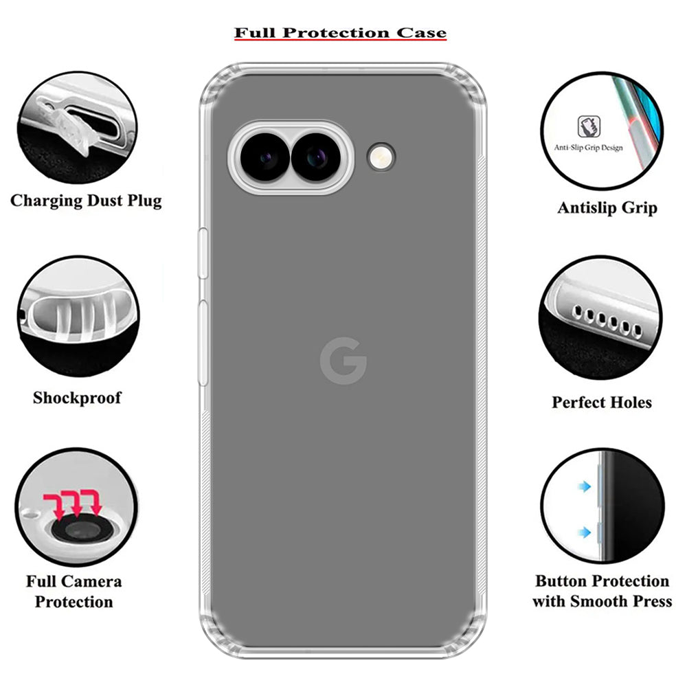 Anti Dust Plug Back Case Cover for Google Pixel 9a 5G