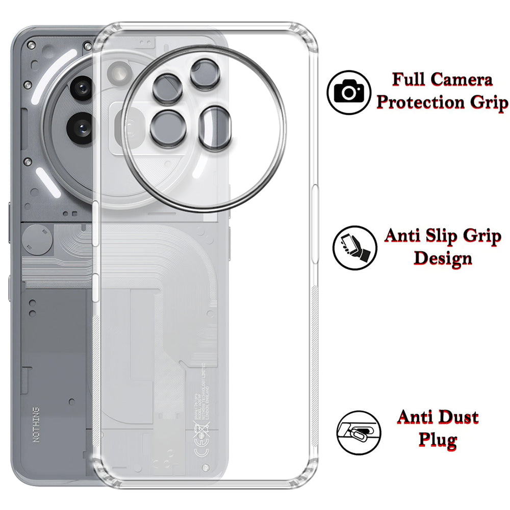 Anti Dust Plug Back Case Cover for Nothing Phone (3a) Pro 5G