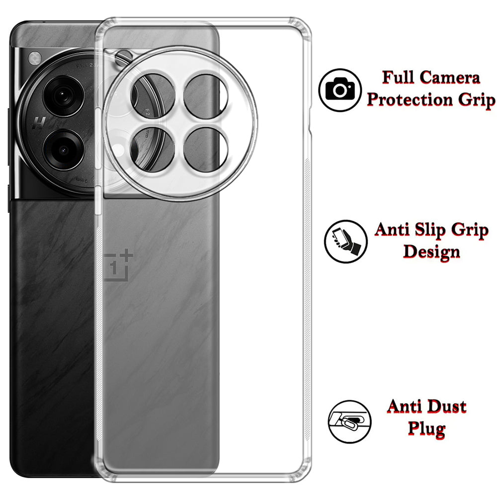 Anti Dust Plug Back Case Cover for OnePlus 12R 5G