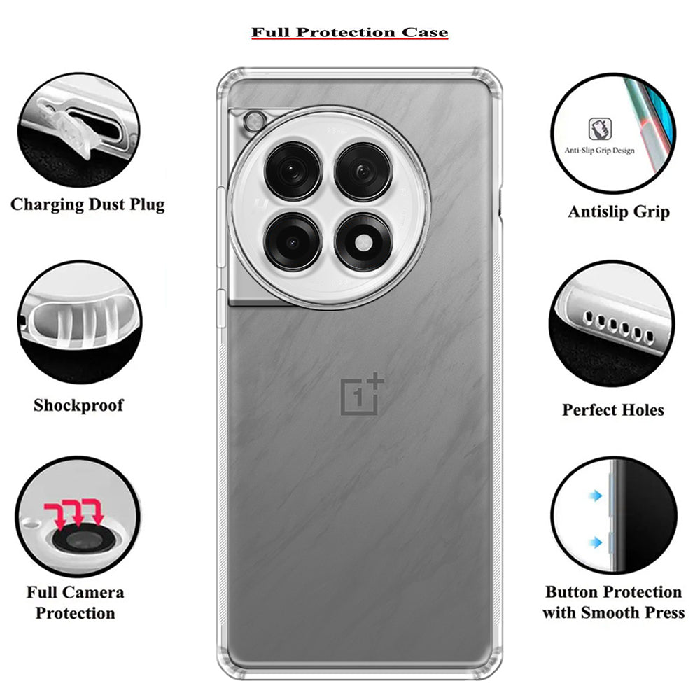 Anti Dust Plug Back Case Cover for OnePlus 12R 5G