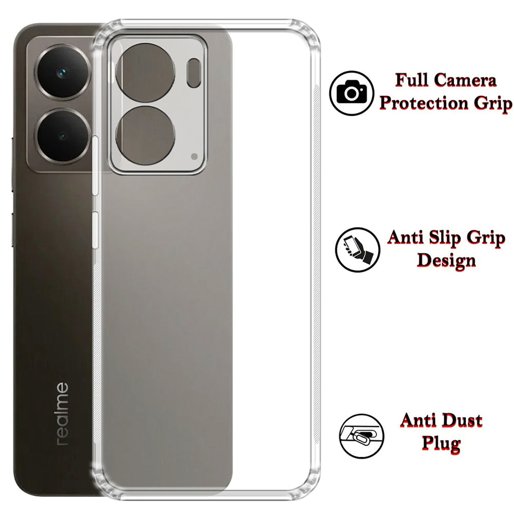 Anti Dust Plug Back Case Cover for Realme P3 5G