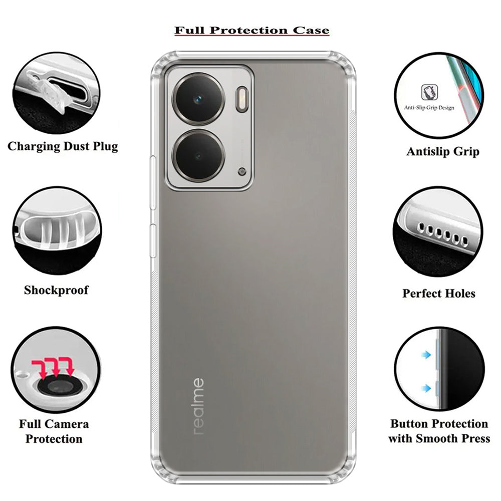 Anti Dust Plug Back Case Cover for Realme P3 5G