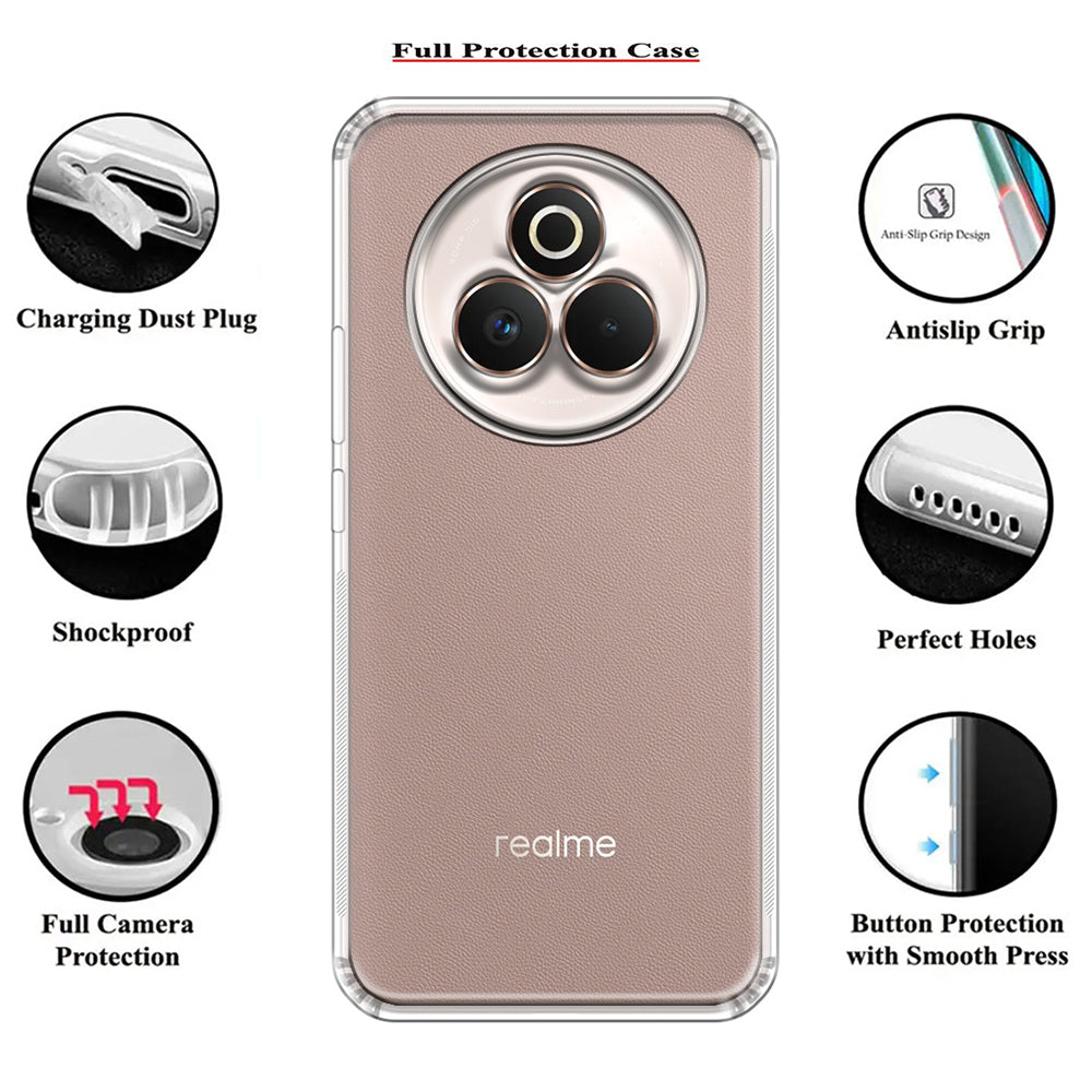 Anti Dust Plug Back Case Cover for Realme P3 Pro 5G