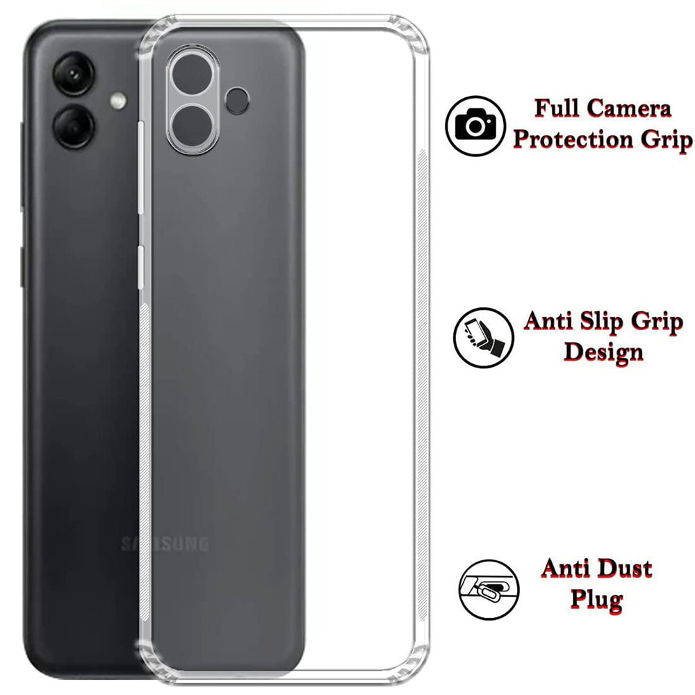 Anti Dust Plug Back Case Cover for Samsung Galaxy A04E 4G / M04 4G / F04 4G