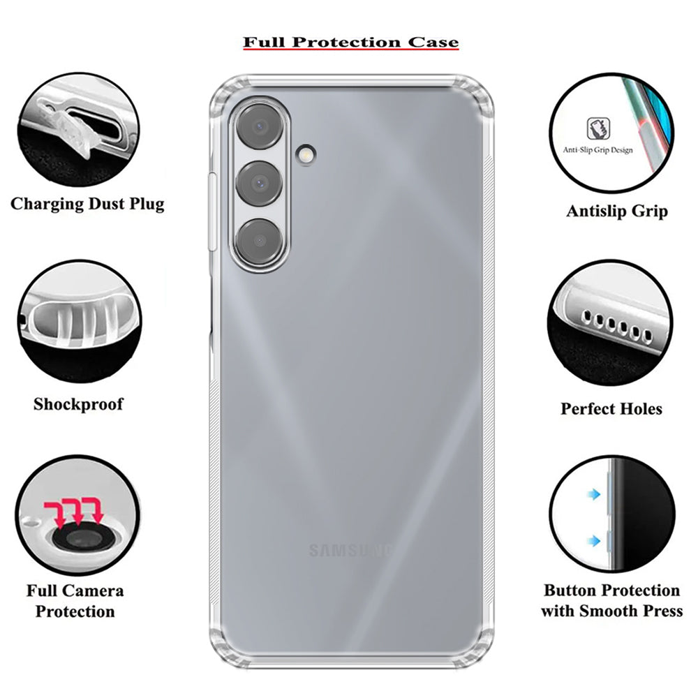 Anti Dust Plug Back Case Cover for Samsung Galaxy A16 4G / A16 5G