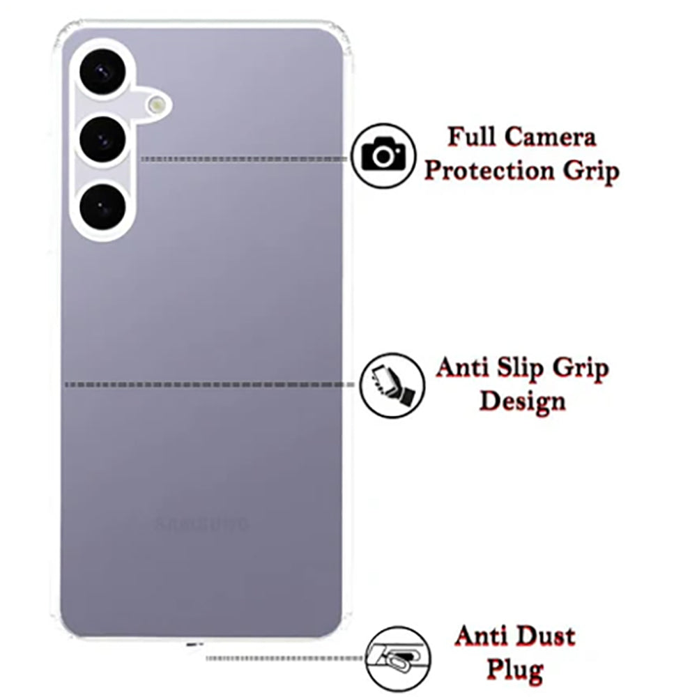 Anti Dust Plug Back Case Cover for Samsung Galaxy S24 5G