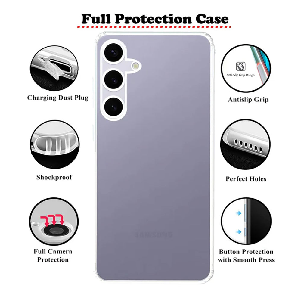 Anti Dust Plug Back Case Cover for Samsung Galaxy S24 5G