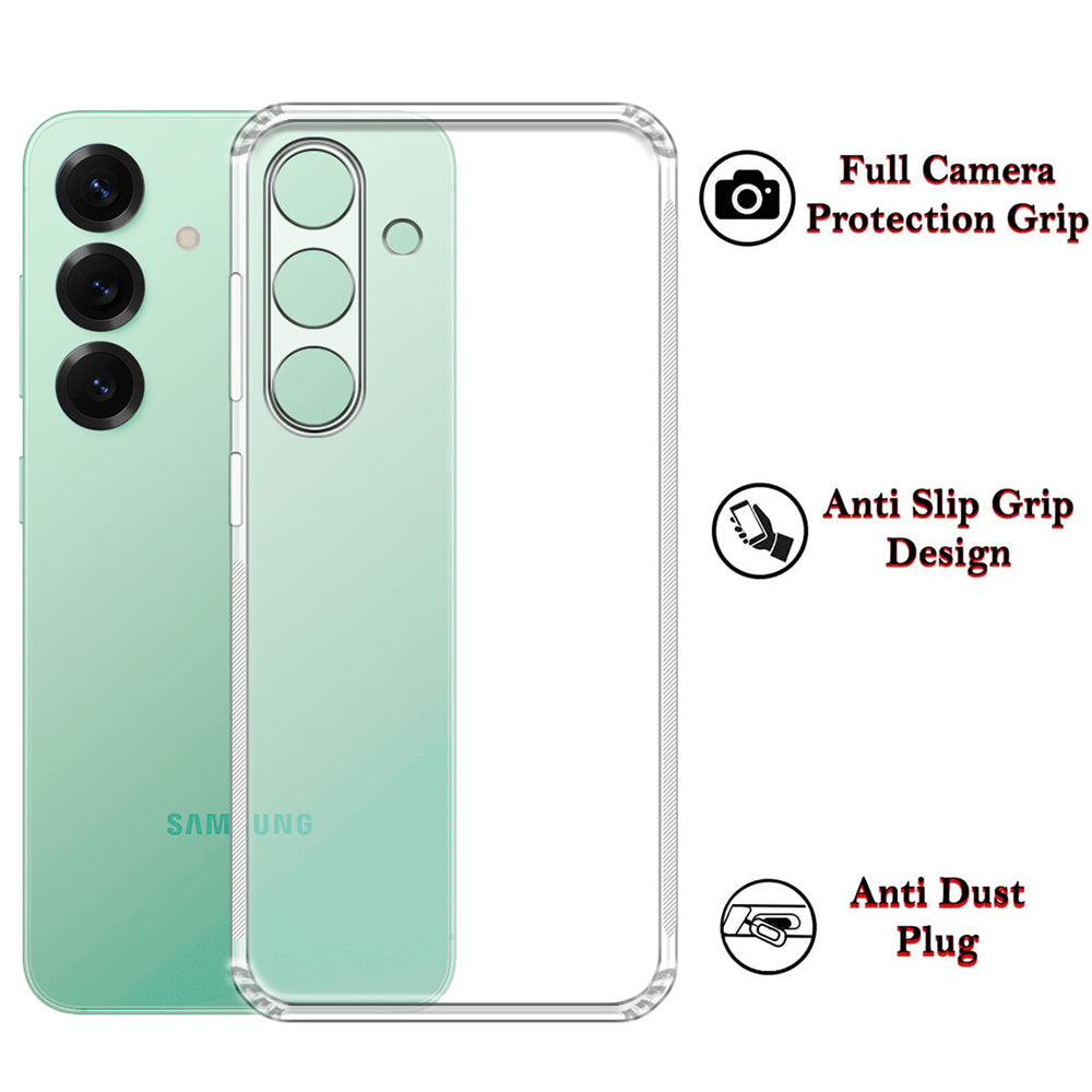 Anti Dust Plug Back Case Cover for Samsung Galaxy S25 5G