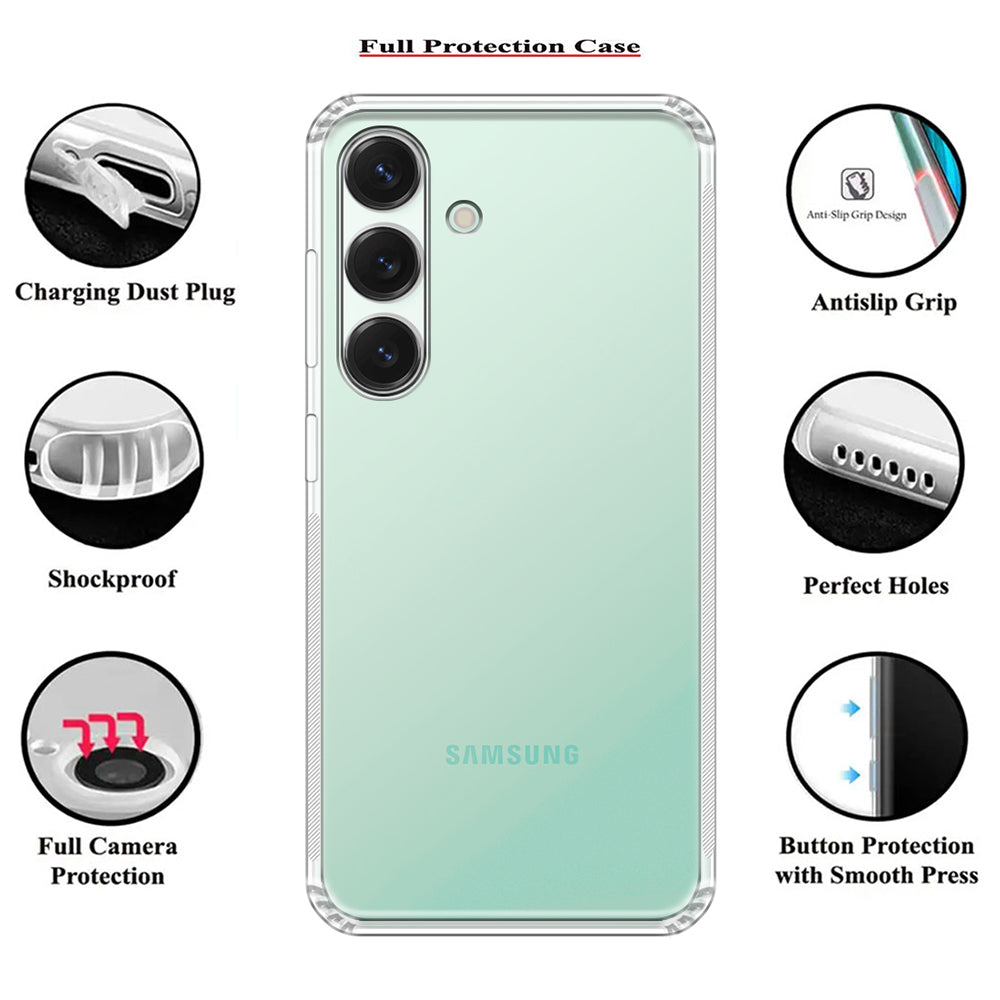 Anti Dust Plug Back Case Cover for Samsung Galaxy S25 5G