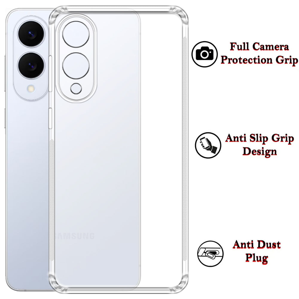 Anti Dust Plug Back Case Cover for Samsung Galaxy S25 Edge 5G