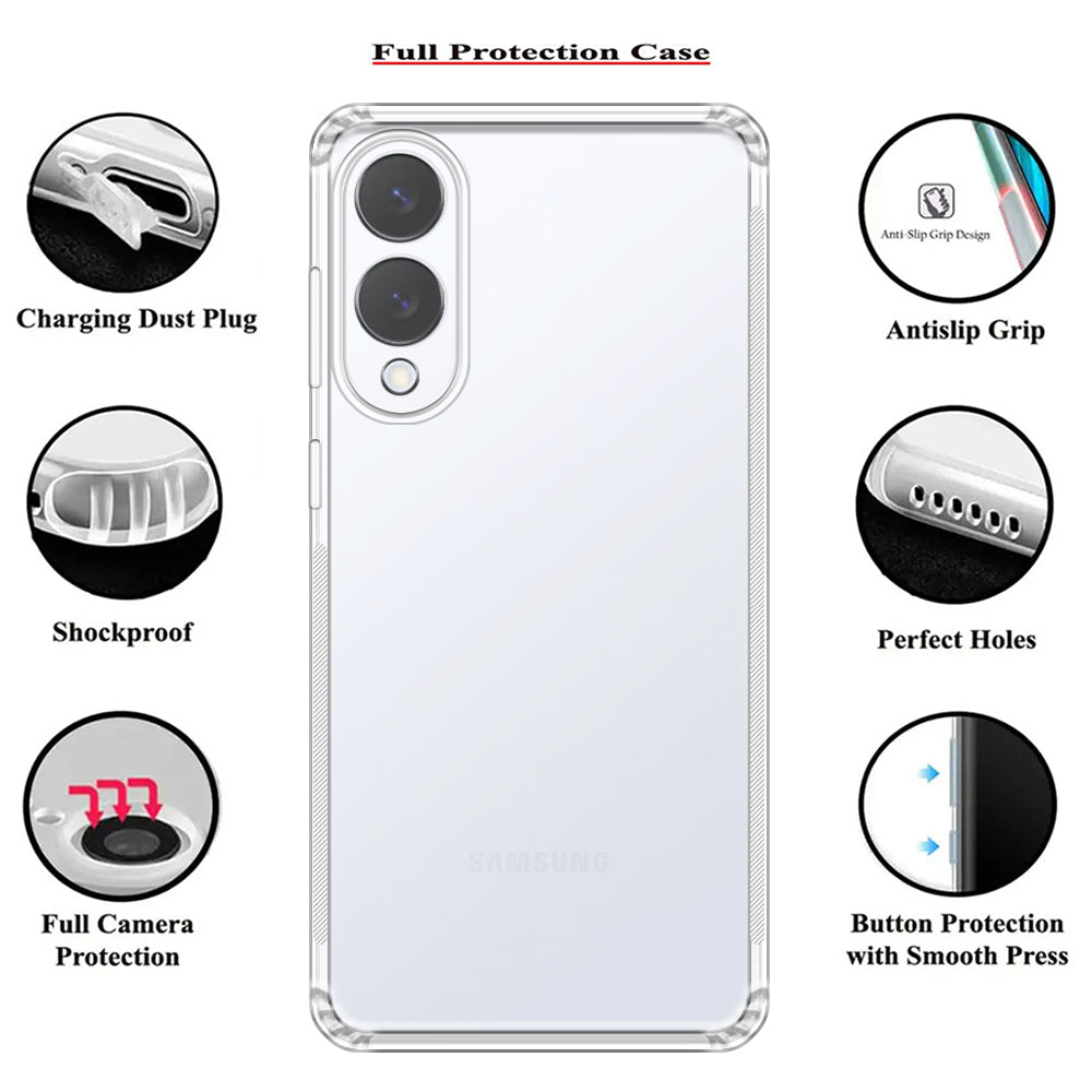 Anti Dust Plug Back Case Cover for Samsung Galaxy S25 Edge 5G