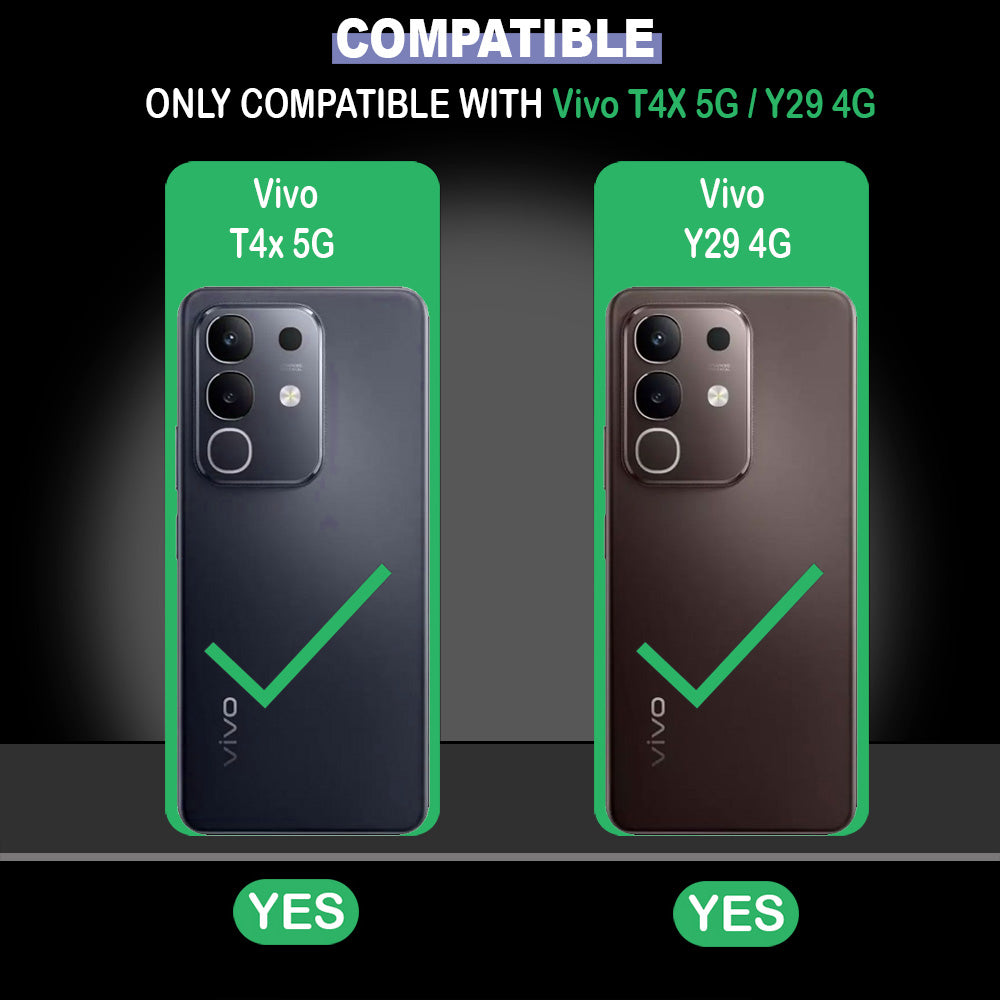 Anti Dust Plug Back Case Cover for Vivo T4x 5G / Y29 4G