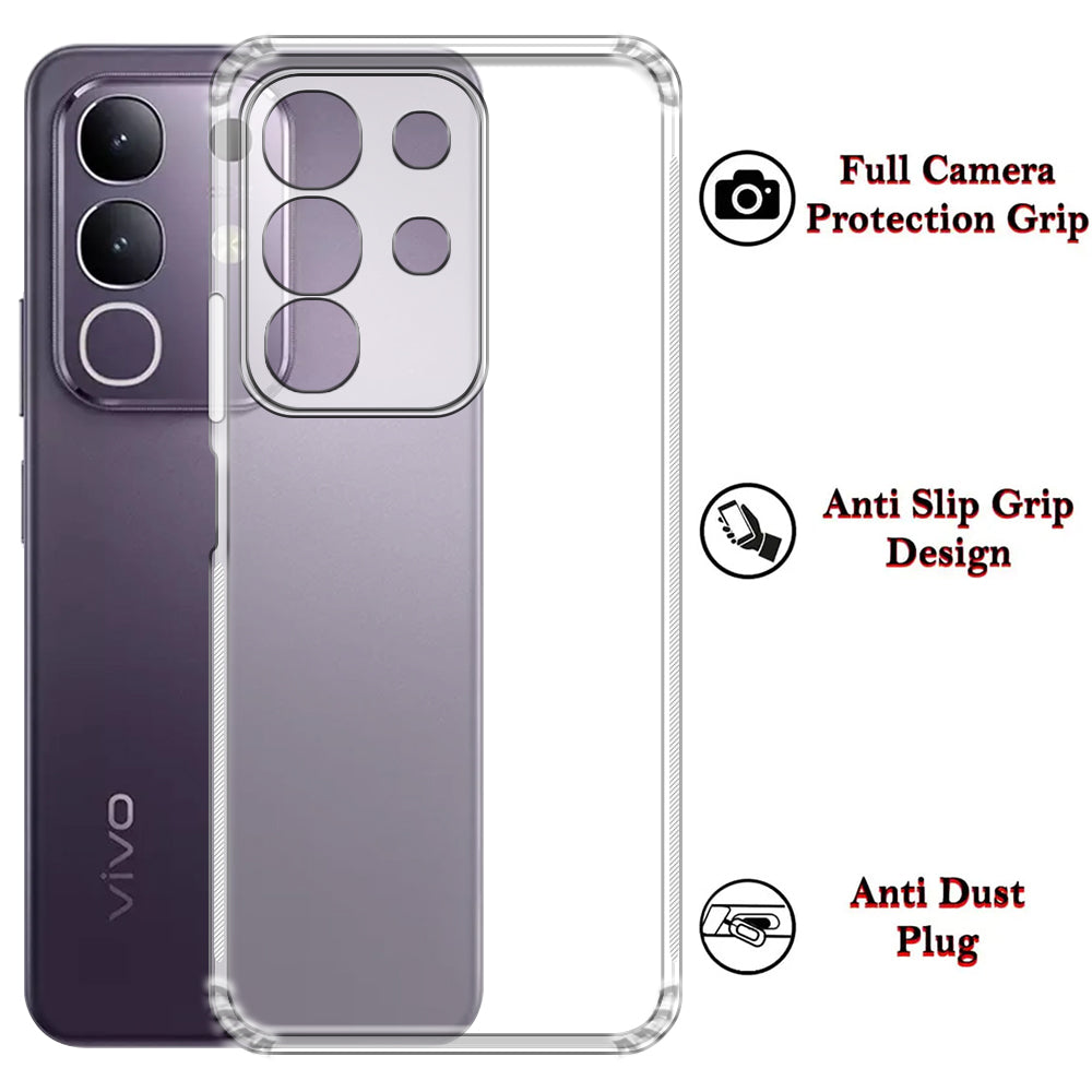 Anti Dust Plug Back Case Cover for Vivo T4x 5G / Y29 4G