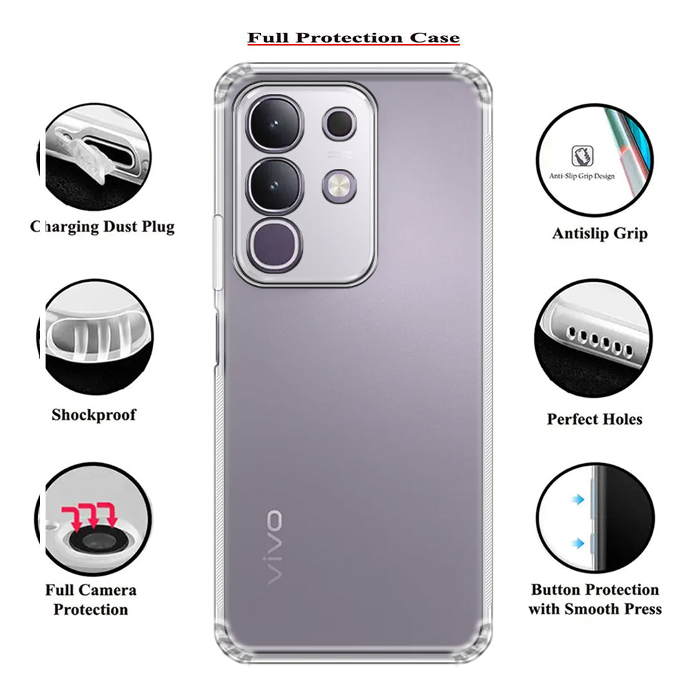 Anti Dust Plug Back Case Cover for Vivo T4x 5G / Y29 4G