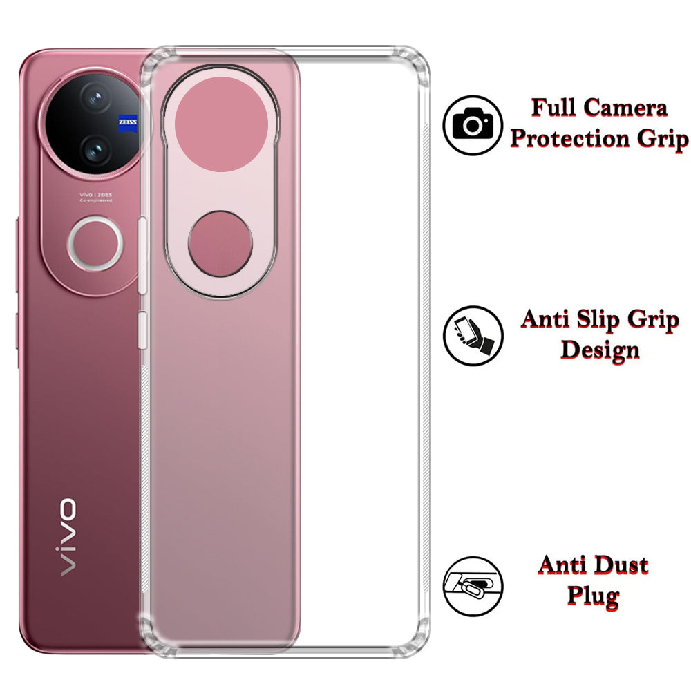 Anti Dust Plug Back Case Cover for Vivo V50 5G / V50e 5G