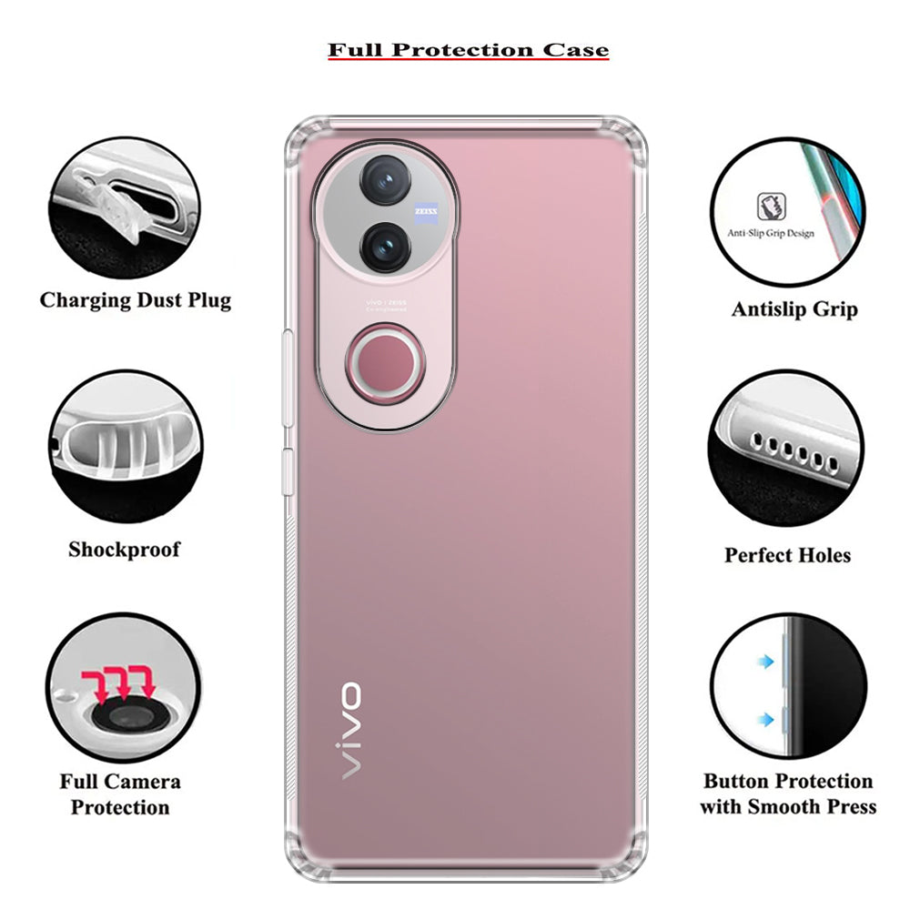 Anti Dust Plug Back Case Cover for Vivo V50 5G / V50e 5G