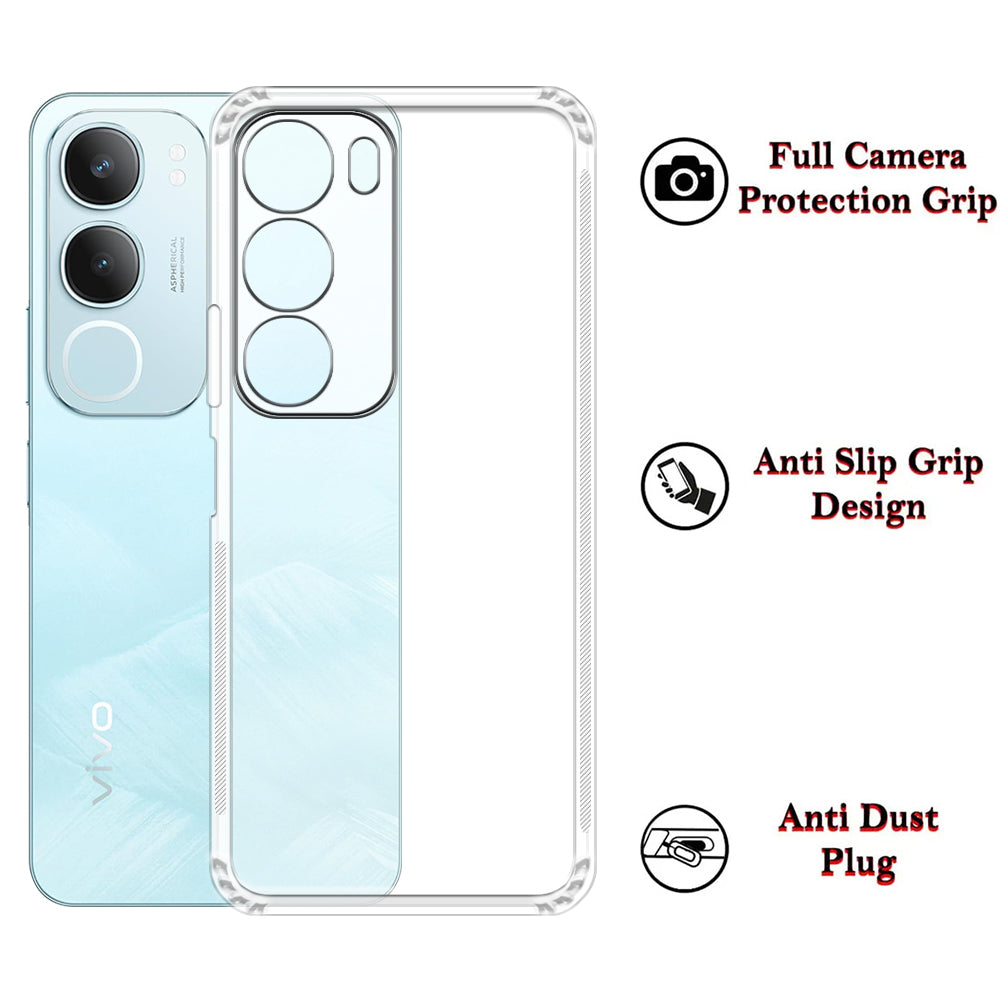 Anti Dust Plug Back Case Cover for Vivo Y19s 4G / Y29 5G