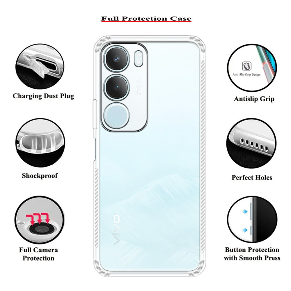 Anti Dust Plug Back Case Cover for Vivo Y19s 4G / Y29 5G