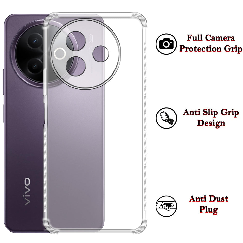 Anti Dust Plug Back Case Cover for Vivo Y39 5G / Y300i 5G