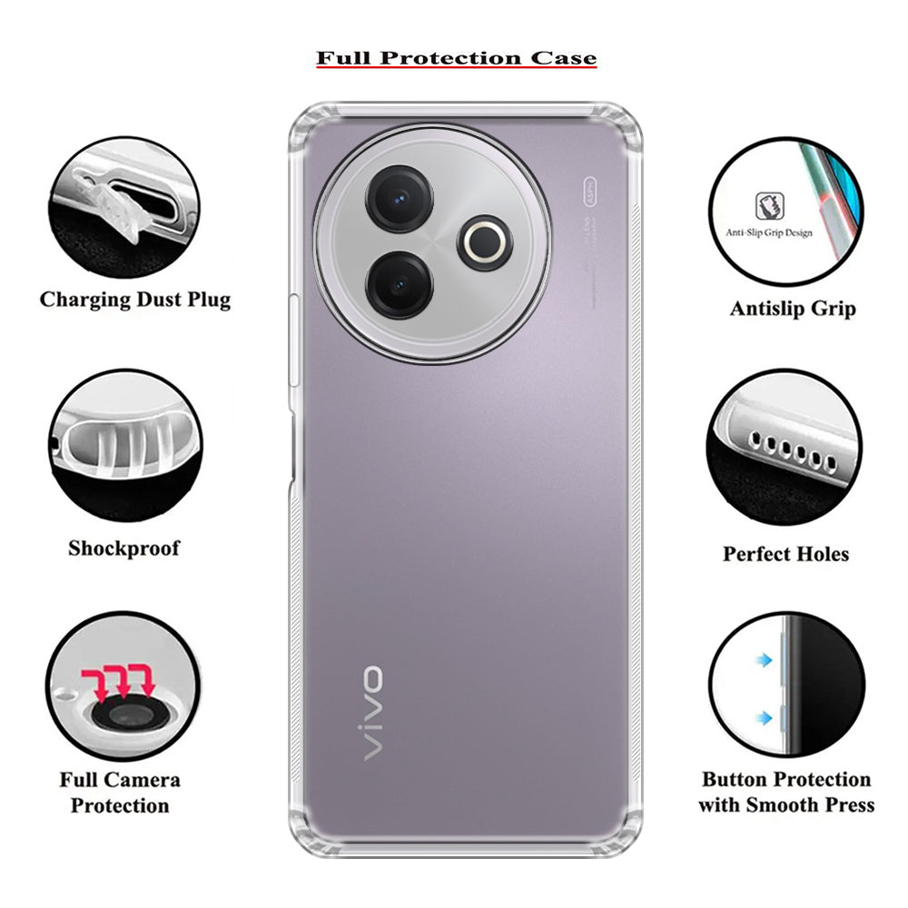 Anti Dust Plug Back Case Cover for Vivo Y39 5G / Y300i 5G
