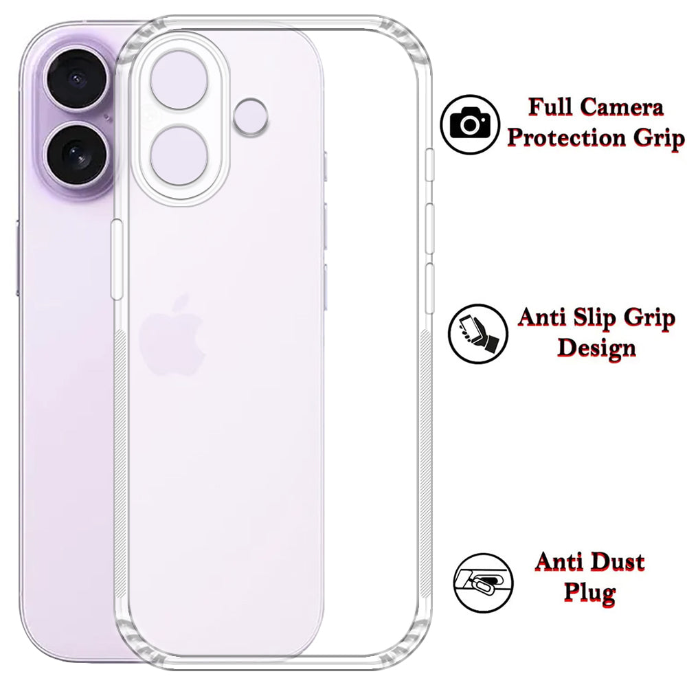 Anti Dust Plug Back Case Cover for Apple iPhone 17