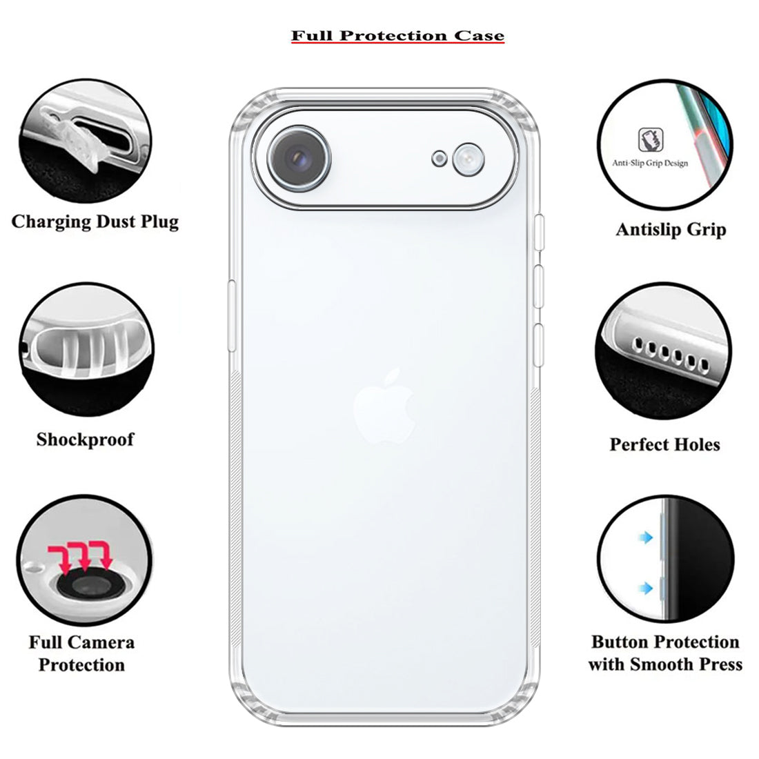 Anti Dust Plug Back Case Cover for Apple iPhone 17 Air